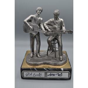 Michael Ricker Everly Brothers Pewter Figurine 9" Signed Autograph -NO COA